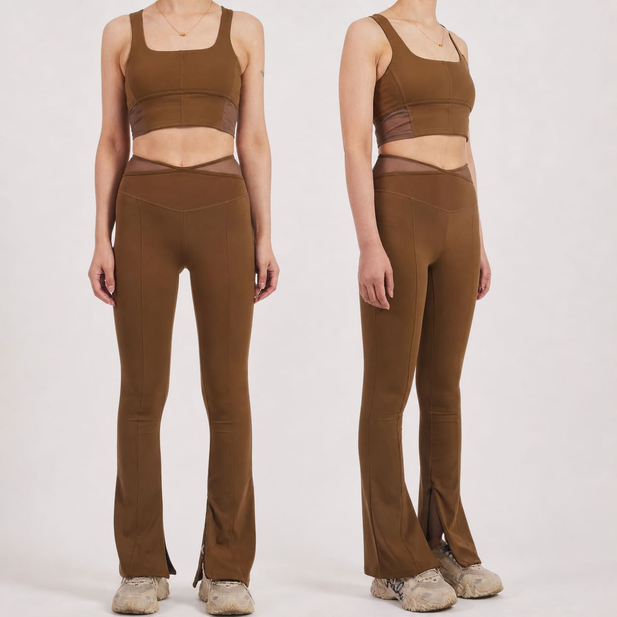 Women's sports bra and leggings combo manufacturing by Blue Bay Asia