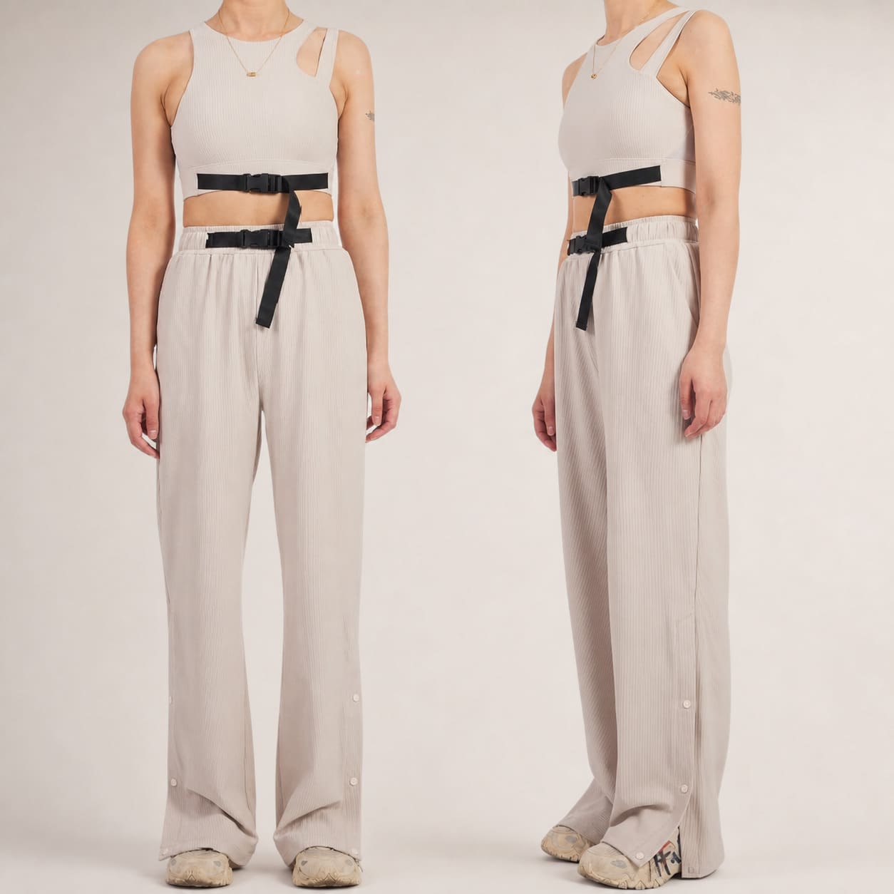 Sports bra, long sleeve, and pants set manufacturing by Blue Bay Asia