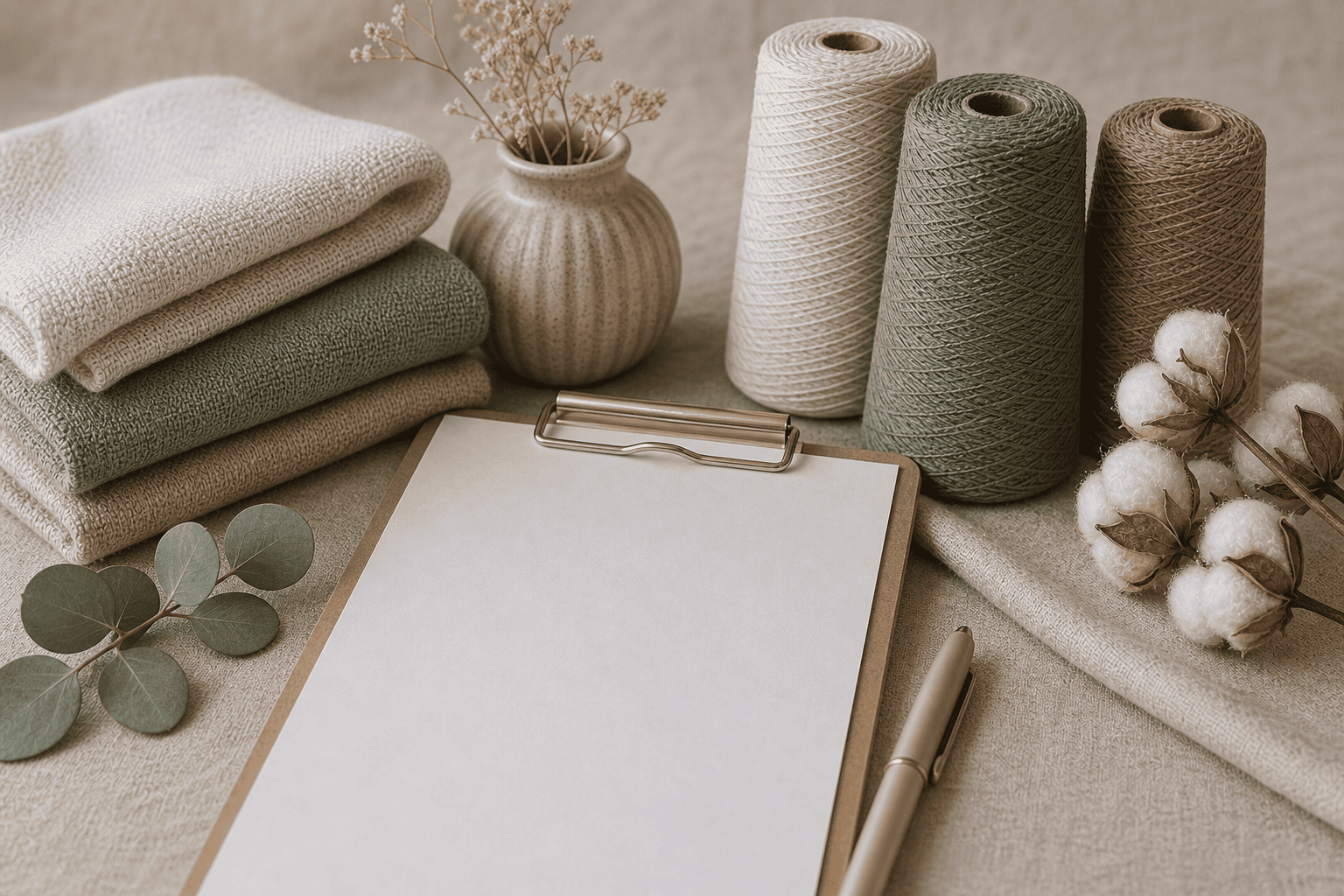 Certified sustainable fabrics and recycled yarn
